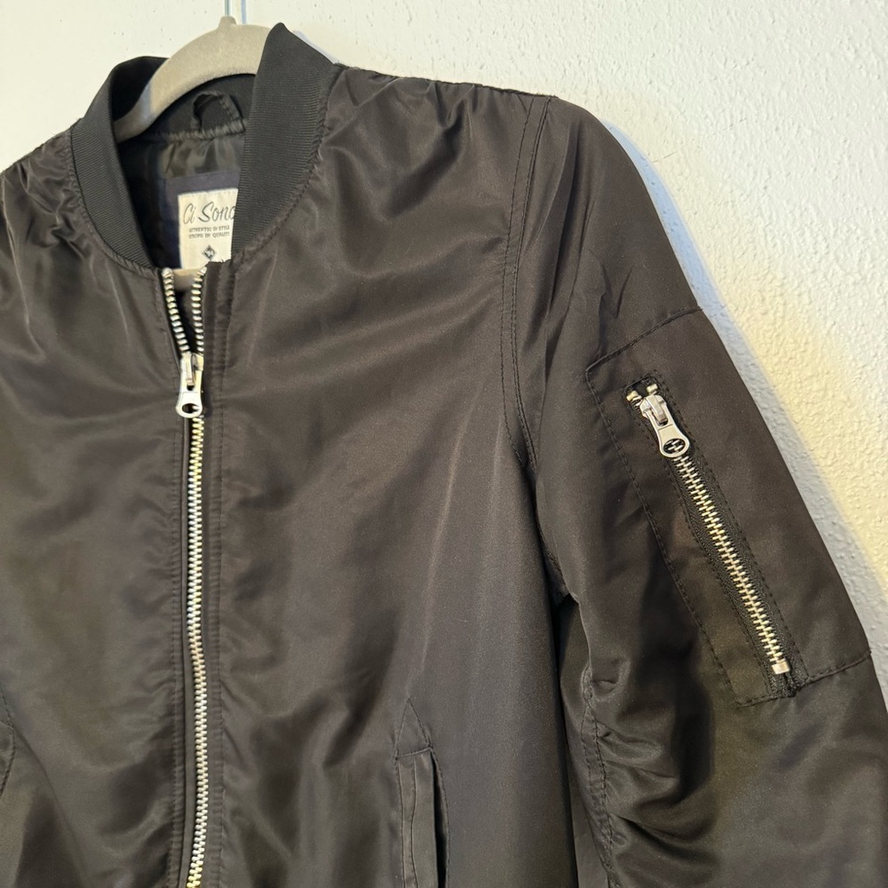Classic Black Bomber Jacket